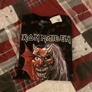 Brand New Bleach Tie Dye Iron Maiden T Shirt